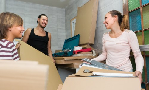 Boxes and packing materials for a Bermondsey home move