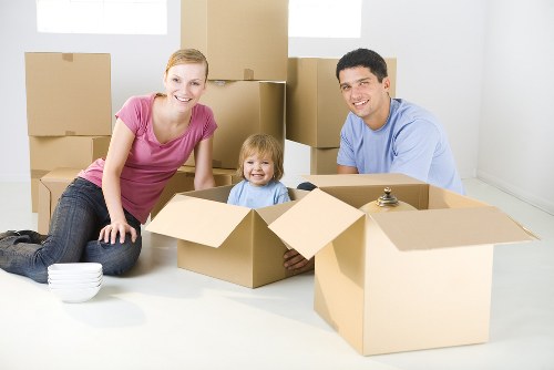 Removal team planning a local move in Bermondsey with boxes and furniture