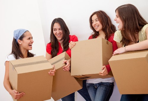 Packing and loading office equipment for a Bermondsey office move