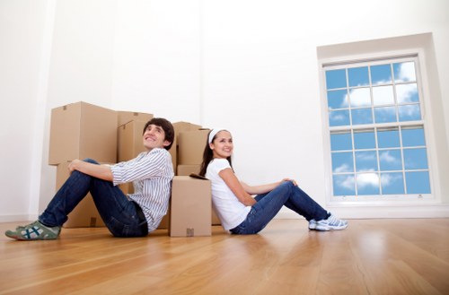 Careful wrapping of fragile items for a local move