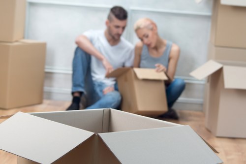 Removal van loading furniture for a Bermondsey home or office move