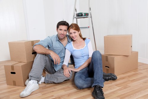 Flat removal service in Bermondsey preparing items for transport to a new home