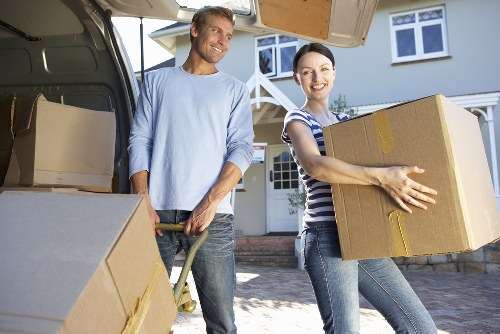 Packed household items ready for transport by a removals company in Bermondsey
